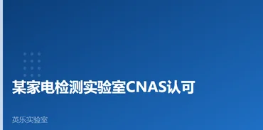 电子电器｜某家电检测实验室CNAS认可｜安规与电磁兼容检测能力如何过审案例