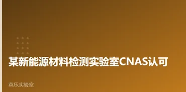 化工与材料｜某新能源材料检测实验室CNAS认可｜CNAS认可怎么过审案例