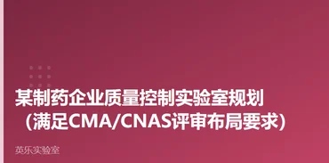 医药与医疗器械｜某制药企业质量控制实验室规划案例